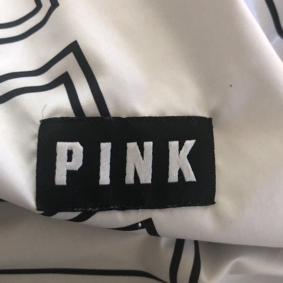 Pink Victoria’s Secret Signature Full Zip Anorak Jacket XS/S Black White Coat - Picture 5 of 9